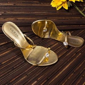 GUESS gold heels